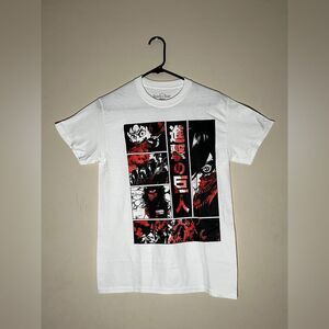 Ripple Junction Attack on Titan Eren Yeager White Anime Shirt Men's Small - New